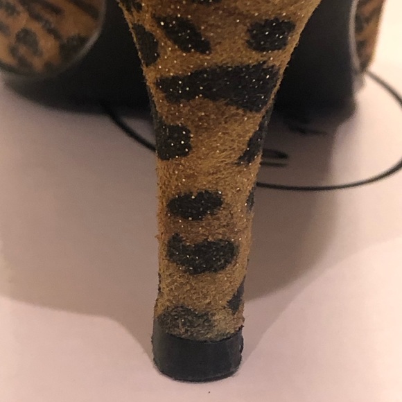 Browns couture leopard print all leather heels - Picture 2 of 8